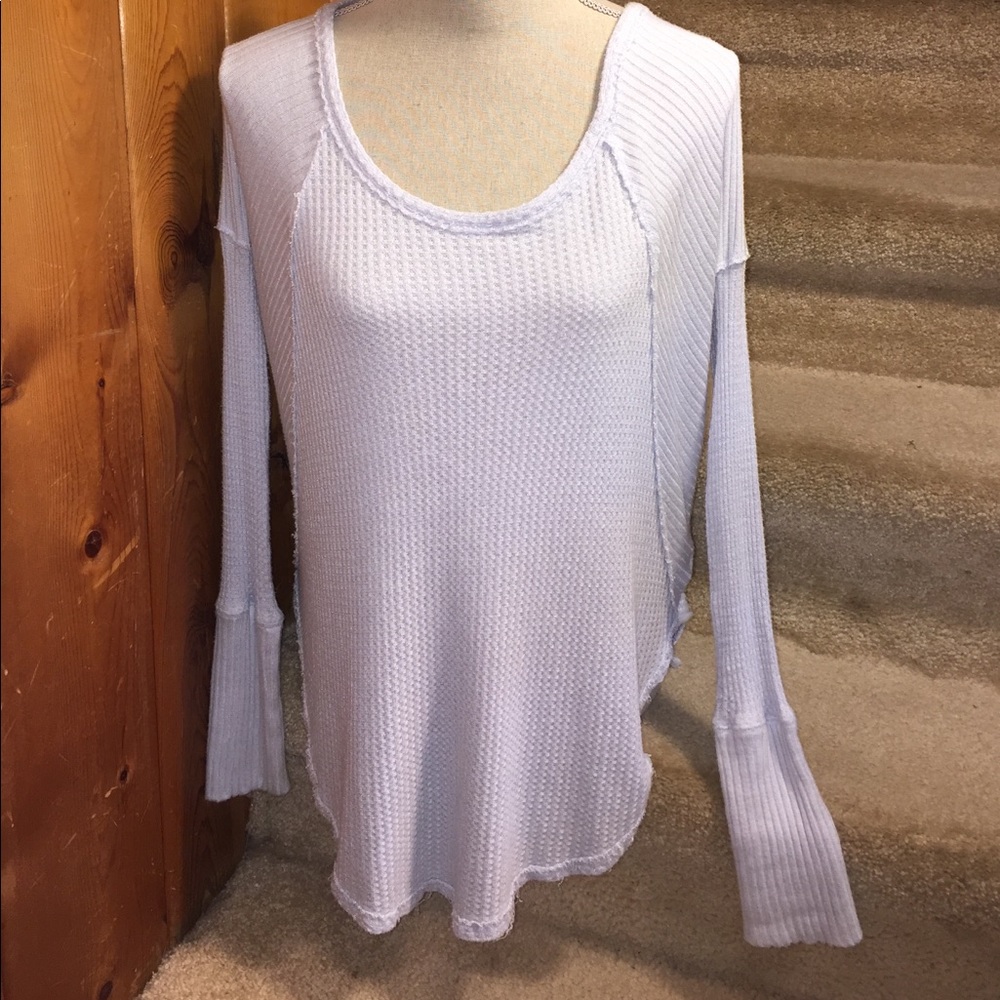 Free People light blue long sleeve shirt size S